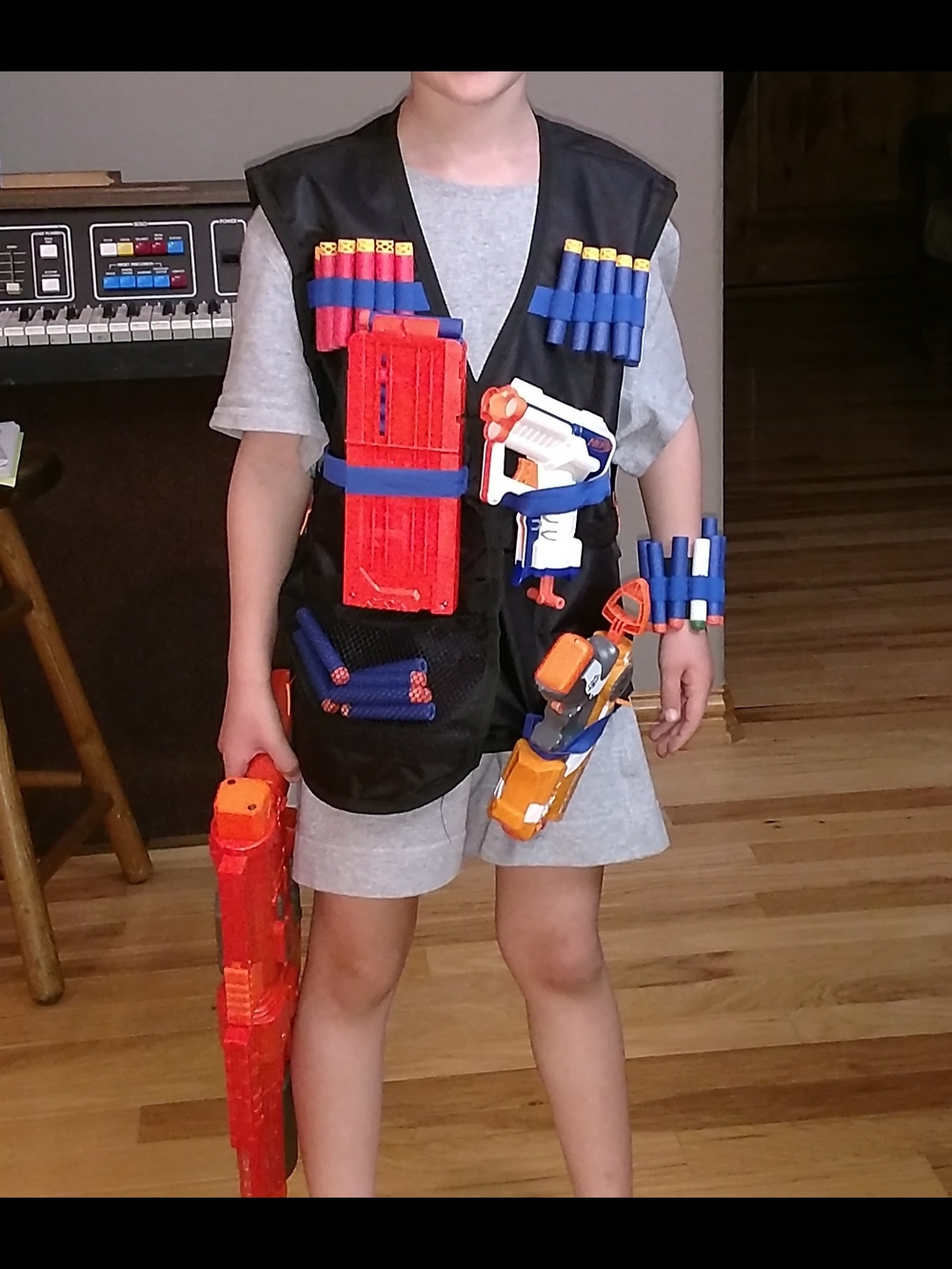 Kids Black Foam Dart Vest